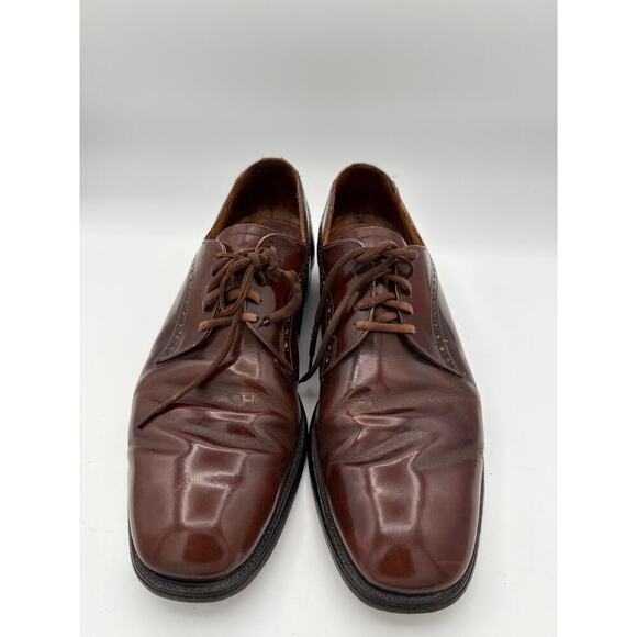 Men’s Alan Mcafee 10 Oxfords Dress Wingtip Brown Leather England Shoes main image 4